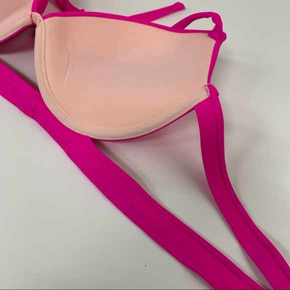 Victorias Secret Bikini Top 36C Hottie Halter Pink - Picture 10 of 15